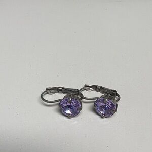 Elegant Sabika Purple Crystal Earrings